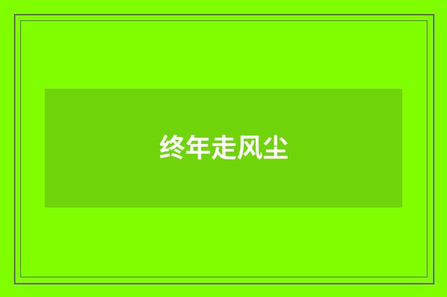 终年走风尘