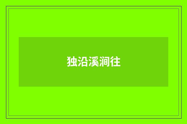 独沿溪涧往