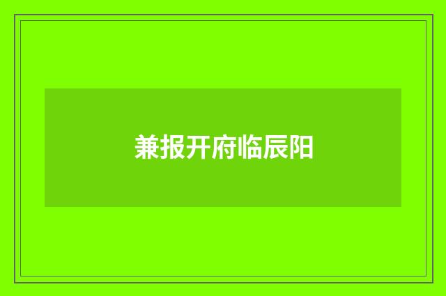 兼报开府临辰阳