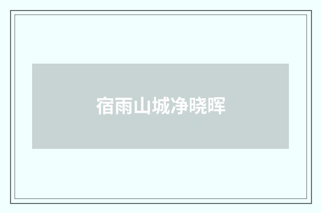 宿雨山城净晓晖