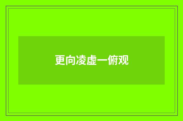 更向凌虚一俯观