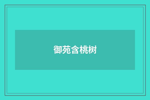 御苑含桃树