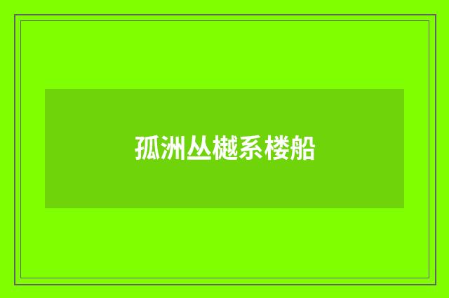 孤洲丛樾系楼船