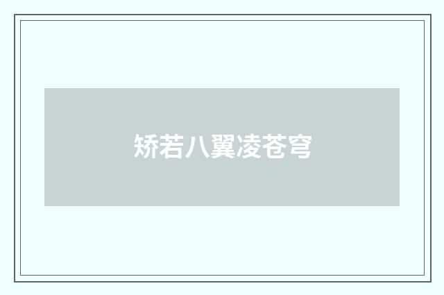 矫若八翼凌苍穹