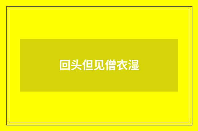 回头但见僧衣湿