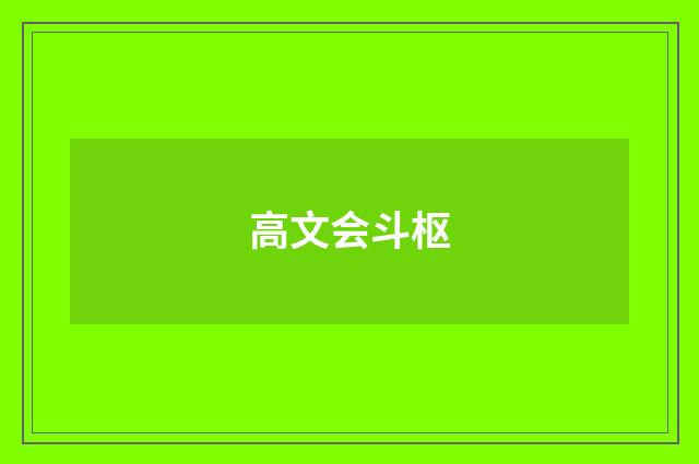 高文会斗枢