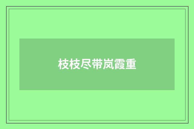 枝枝尽带岚霞重