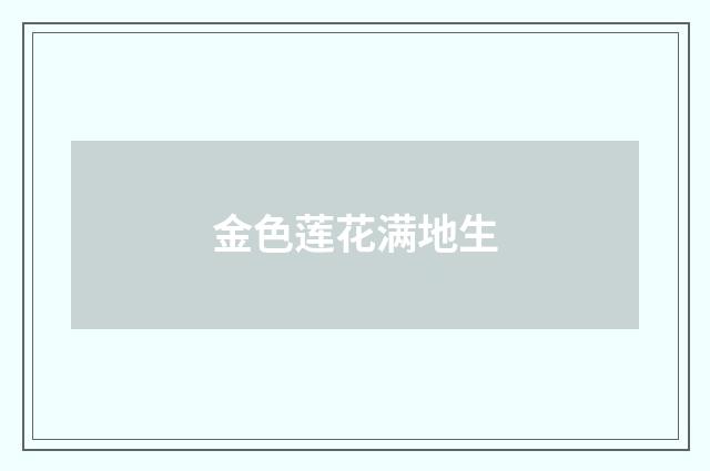 金色莲花满地生