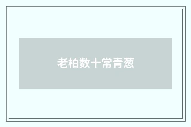 老柏数十常青葱