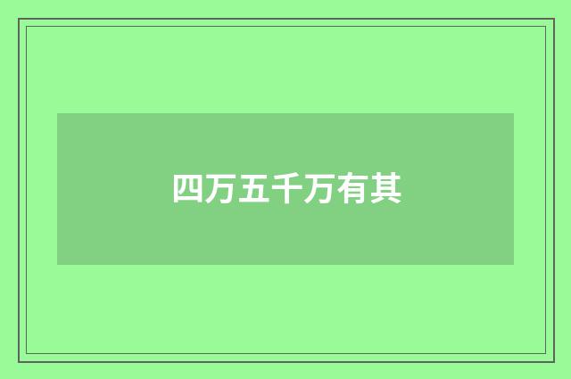 四万五千万有其