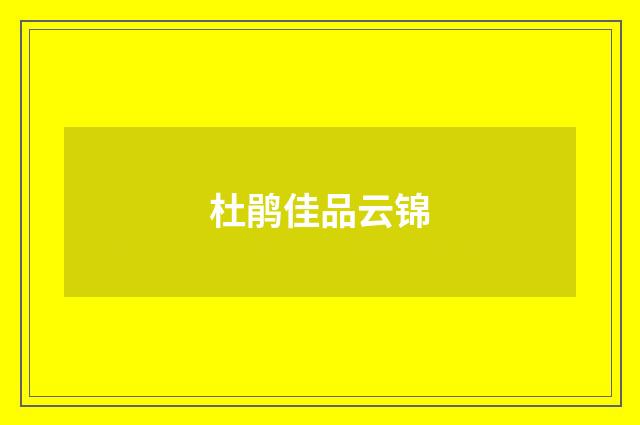 杜鹃佳品云锦