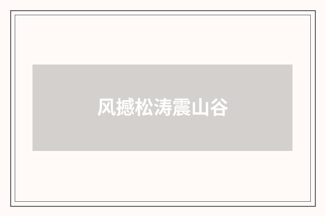 风撼松涛震山谷