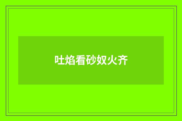 吐焰看砂奴火齐