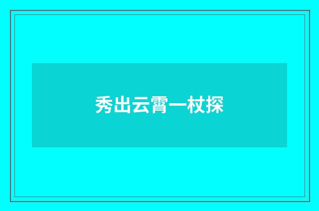 秀出云霄一杖探