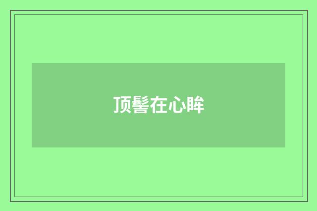 顶髻在心眸
