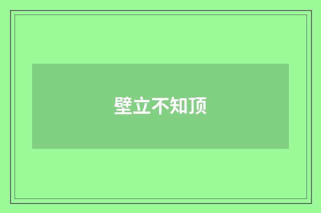 壁立不知顶