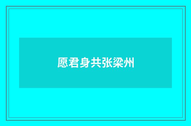 愿君身共张梁州