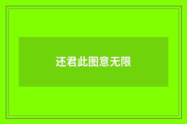 还君此图意无限