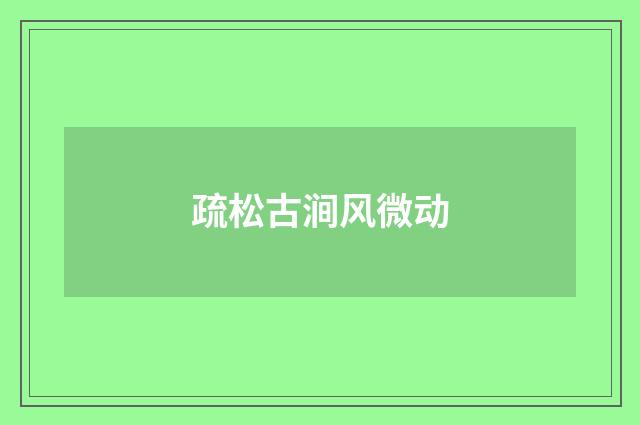 疏松古涧风微动