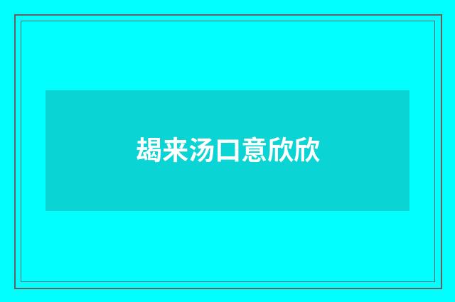 朅来汤口意欣欣