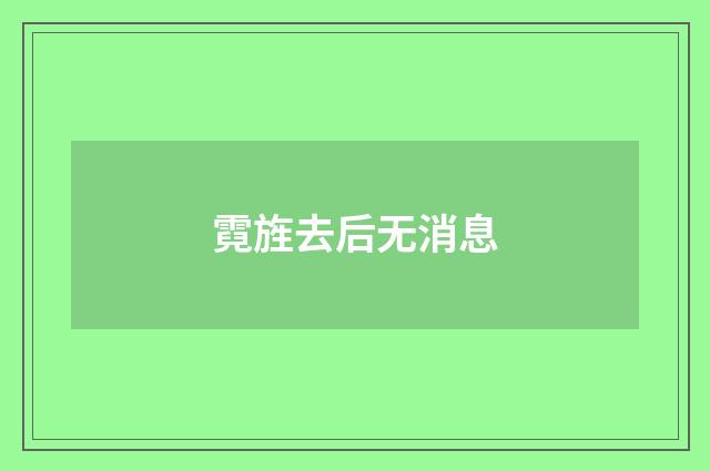霓旌去后无消息