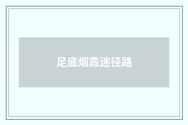 足底烟霞迷径路