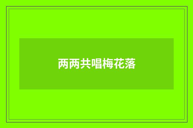 两两共唱梅花落