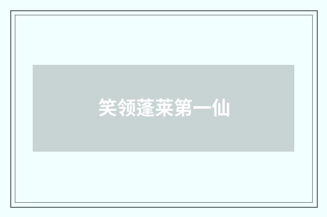 笑领蓬莱第一仙