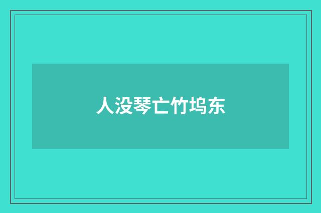人没琴亡竹坞东