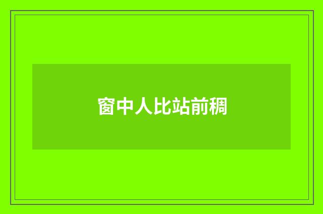 窗中人比站前稠