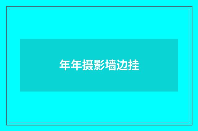 年年摄影墙边挂