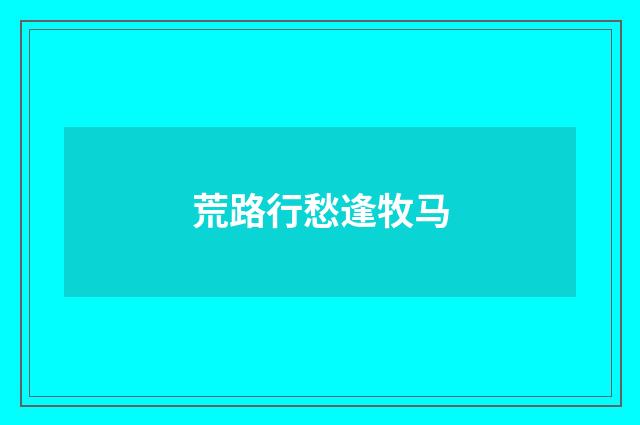荒路行愁逢牧马