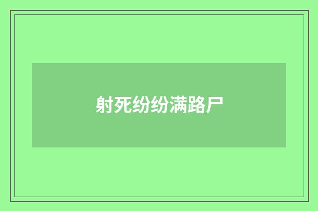 射死纷纷满路尸