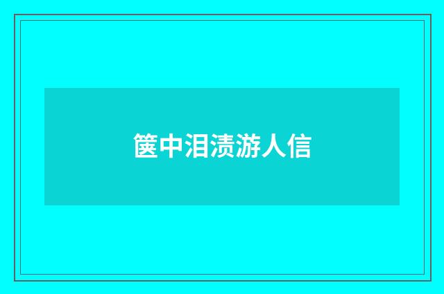 箧中泪渍游人信