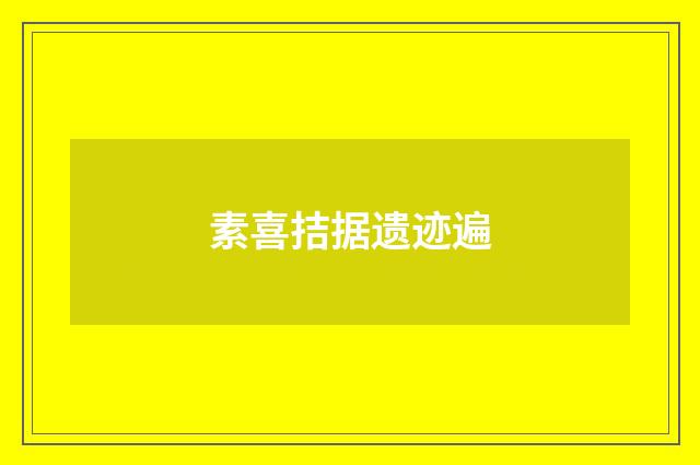 素喜拮据遗迹遍