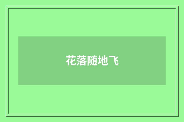 花落随地飞