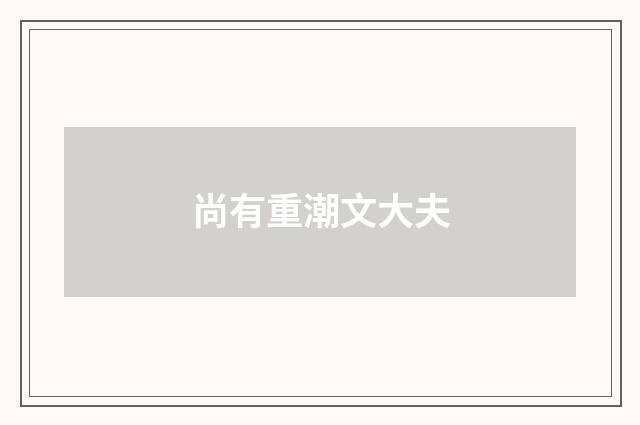 尚有重潮文大夫