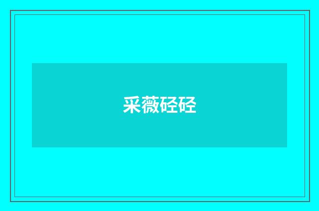 采薇硁硁