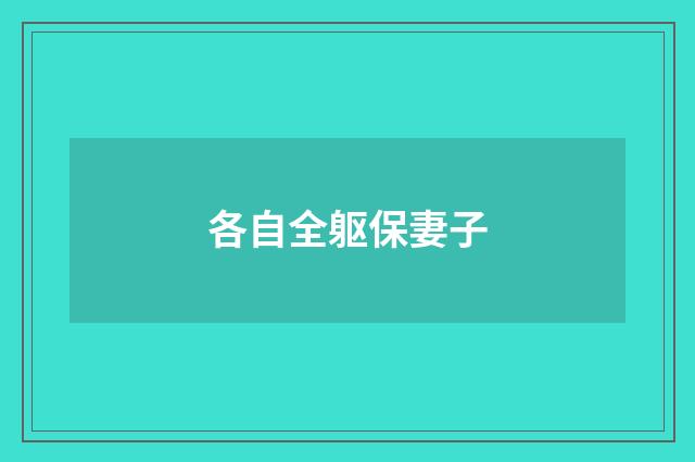 各自全躯保妻子