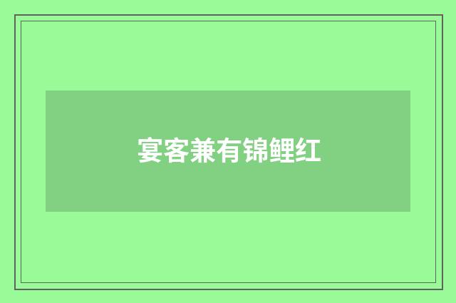 宴客兼有锦鲤红