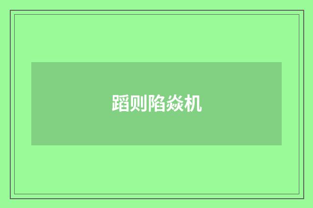 蹈则陷焱机