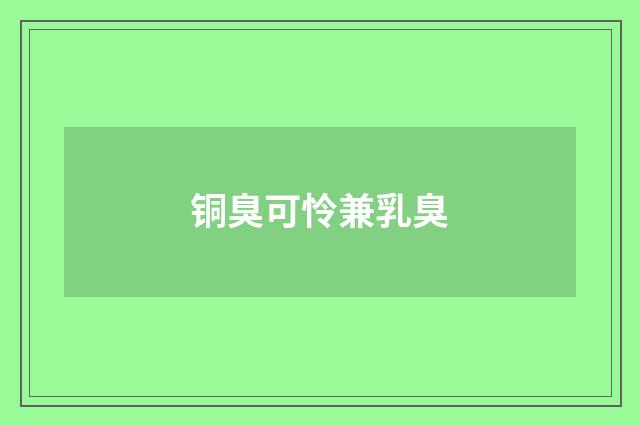 铜臭可怜兼乳臭