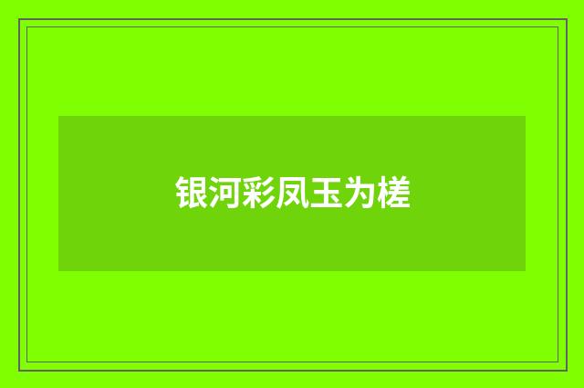 银河彩凤玉为槎