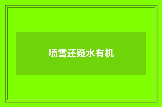 喷雪还疑水有机