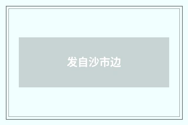 发自沙市边