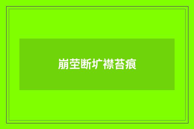 崩茔断圹襟苔痕