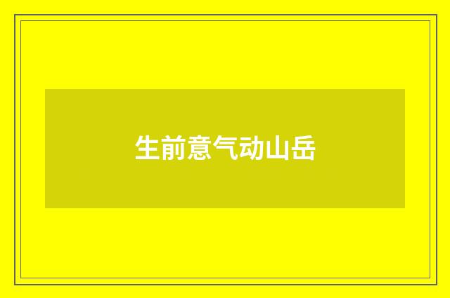 生前意气动山岳