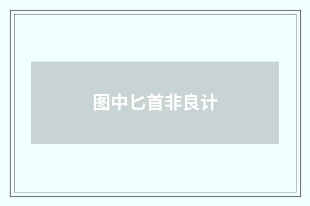 图中匕首非良计