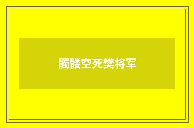 髑髅空死樊将军