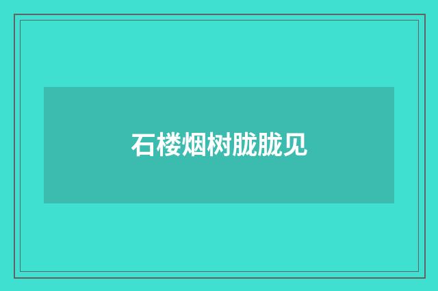 石楼烟树胧胧见